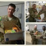 Troops receiving packages from Operation Community Cares